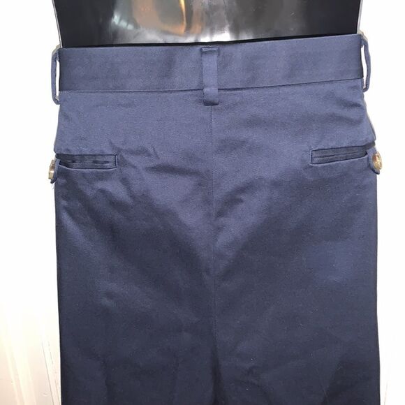 Roundtree & Yorke navy blue pleat front pants - Picture 5 of 8